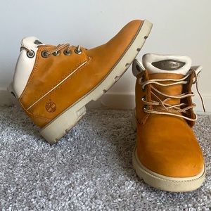 Timberland boots, Size 4, Cognac